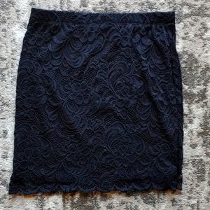 Black lace skirt
